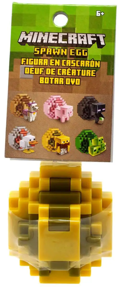 Hot Sale ๐ Minecraft Spawn Egg Yellow Gray Egg Mini Figure ๐งจ