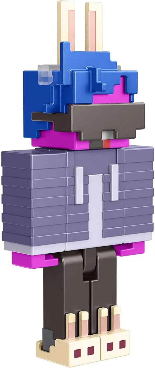 Discount ๐ Minecraft Creator Series Bunny Slippers + Striped Tie Action Figure ๐ - Image 4