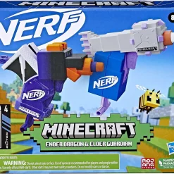 Deals 😉 Minecraft Nerf Ender Dragon & Elder Guardian Exclusive Blaster 👍