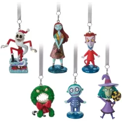 Coupon 🎁 Disney The Nightmare Before 🎁 Christmas 2022 NBX Exclusive 6-Piece Figural Ornament Set 😍
