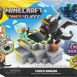 New 😍 Treasure X Minecraft Caves & Cliffs Ender Dragon 2.5-Inch Playset [Mine & Craft Character & Ender Dragon] 🥰