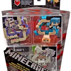 Buy 🎁 Minecraft Redstone Series 11 Alex in Armor, Wolf & Elder Guardian Mini Figure 3-Pack 😀