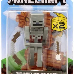 New 👍 Minecraft Craft-A-Block Skeleton Action Figure 😉