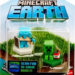 Promo ⌛ Minecraft Earth Boost Minis Defending Alex & Mining Creeper Figure 2-Pack [Smart NFC Chip] 😀