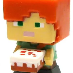 Flash Sale 🌟 Minecraft Obsidian Series 4 Alex with Cake 1-Inch Mini Figure [Loose] 😀