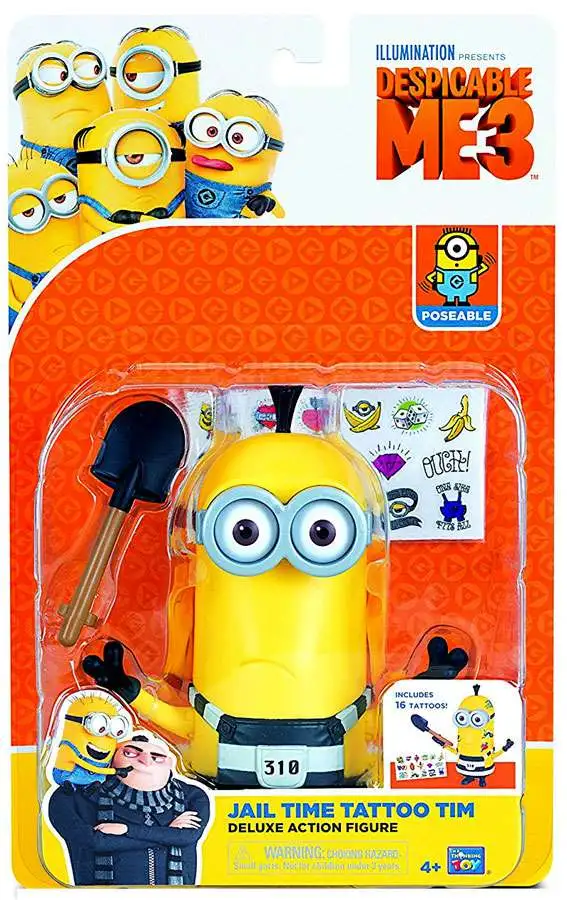 Wholesale โ Despicable Me 3 Jail Time Tattoo Tim Deluxe Action Figure ๐
