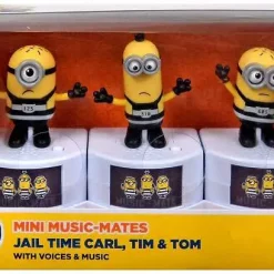 Best Pirce 🔥 Despicable Me 3 Mini Music-Mates Jail Time Carl, Tim & Tom 3-Inch Figure 3-Pack [with Voices & Music] ⭐