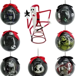 Discount 😍 Disney The Nightmare Before 🎄 Christmas Exclusive Ornament Set with Tree Topper [2021] 😍