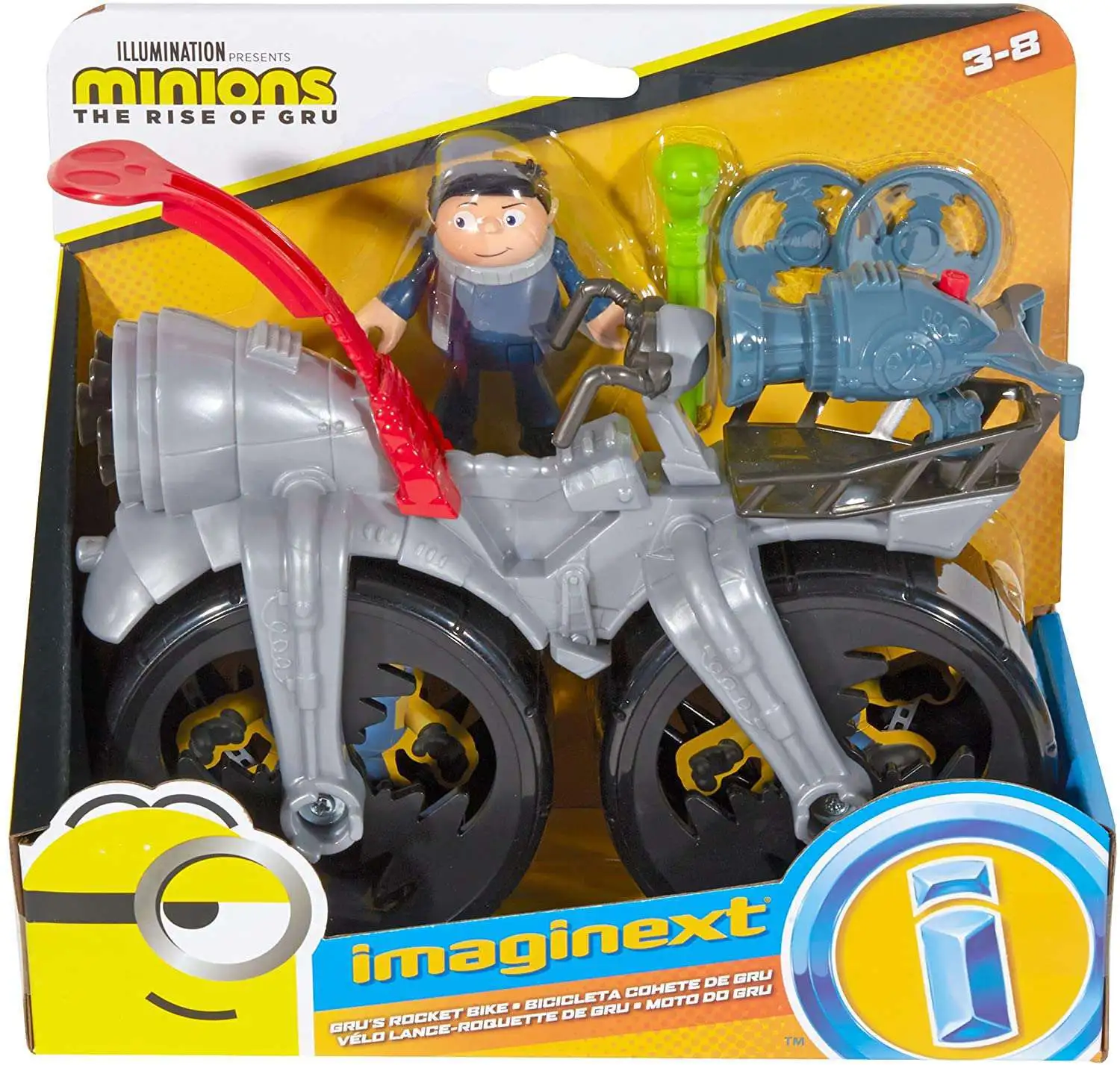 Best Pirce ✔️ Fisher Price Despicable Me Minions: Rise of Gru Imaginext Gru's Rocket Bike Playset 🤩