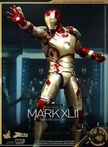 Best deal ๐ Iron Man 3 Power Pose Iron Man Mark XLII Collectible Figure ๐ - Image 2
