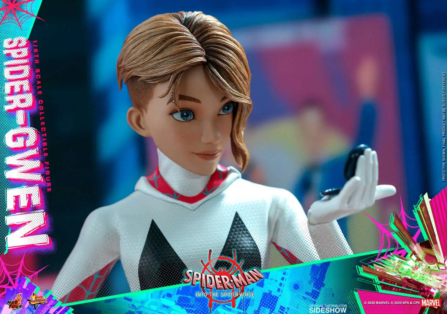 Flash Sale โจ Marvel Spider-Man Into the Spider-Verse Movie Masterpiece Spider-Gwen & Spider-Ham Collectible Figure ๐ - Image 3