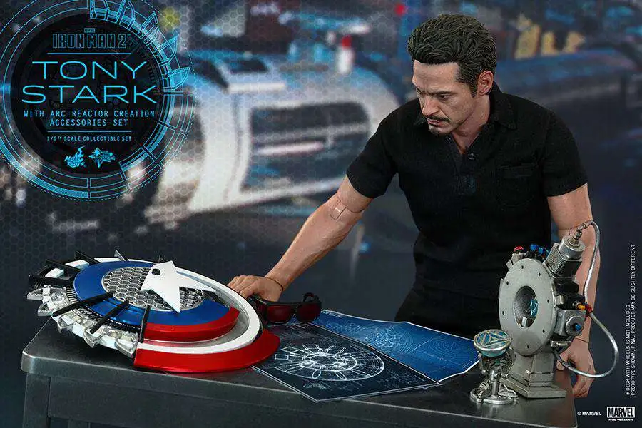 Wholesale ๐คฉ Iron Man 2 Movie Masterpiece Tony Stark with Arc Reactor Creation Accessories Set Collectible Figure โ - Image 3