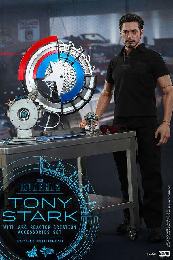 Wholesale ๐คฉ Iron Man 2 Movie Masterpiece Tony Stark with Arc Reactor Creation Accessories Set Collectible Figure โ - Image 4