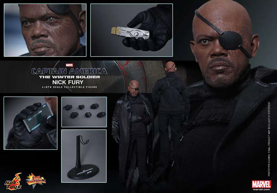 Best Pirce ๐ Marvel Captain America: The Winter Soldier Nick Fury Collectible Figure ๐ - Image 5