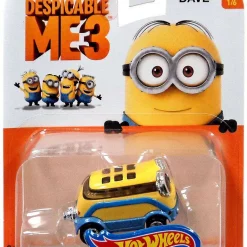 Flash Sale 😍 Hot Wheels Despicable Me 3 Minion Dave Diecast Character Car #1/6 😍
