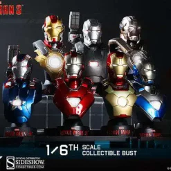 Hot Sale ⌛ Iron Man 3 1/6th Scale Collectible Bust Set 😍