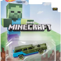 Cheapest 🌟 Hot Wheels Minecraft Character Cars Zombie Diecast Character Car #6/8 [2021] 😉