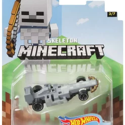 Coupon 🤩 Hot Wheels Minecraft Character Cars Skeleton Diecast Character Car #3/7 [2020] 🥰