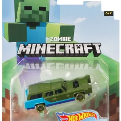 Cheapest 🔥 Hot Wheels Minecraft Character Cars Zombie Diecast Character Car #6/7 [2020] ✨