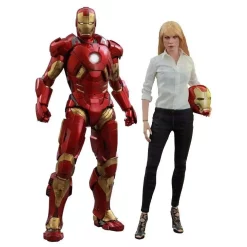 Budget 🌟 Iron Man 3 Movie Masterpiece Pepper Potts & Mark IX Armor Collectible Figure ⌛