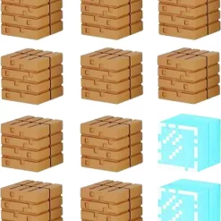 Deals 👏 Minecraft Mine-Keshi Wood Plank & Glass Block Set 💯