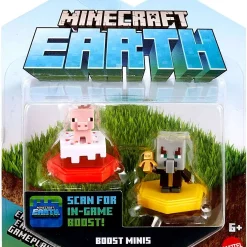 Flash Sale 💯 Minecraft Earth Boost Minis Pigging Out Pig & Undying Evoker Figure 2-Pack 😍