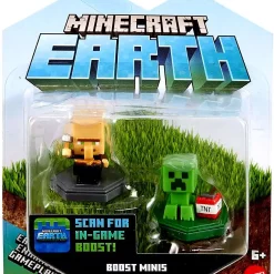 Promo ✔️ Minecraft Earth Boost Minis Repairing Villager & Mining Creeper Figure 2-Pack 🧨