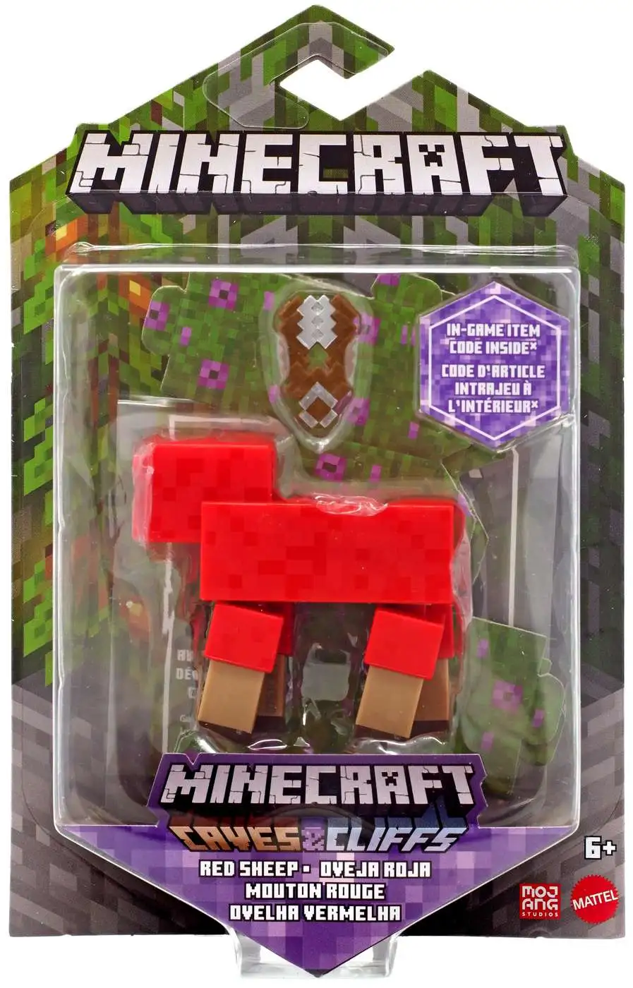 Promo ๐ Minecraft Caves & Cliffs Red Sheep Action Figure ๐
