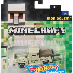 Best Pirce 🌟 Hot Wheels Minecraft Character Cars Iron Golem Diecast Character Car #4/6 [2017] 🌟