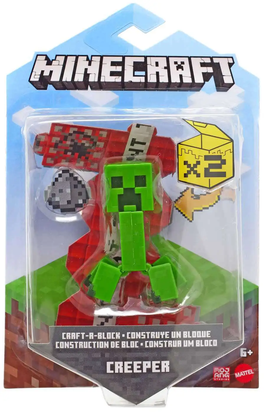 Best Sale 🎉 Minecraft Craft-A-Block Creeper Action Figure ✔️