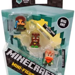 Cheap 🛒 Minecraft Biome Settlers Series 8 Forest Hunter, Forest Wood Beast & Forest Brewer Mini Figure 3-Pack [Loose] 👍