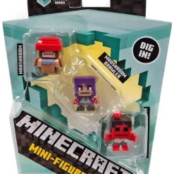 Best Pirce 🔥 Minecraft Biome Settlers Series 8 Mooshroom Hunter, Mooshroom Brawler & Mooshroom Glutton Mini Figure 3-Pack ✨