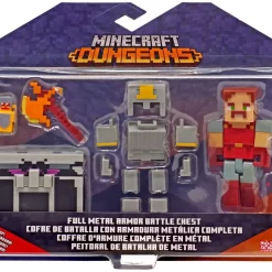 Hot Sale 🎁 Minecraft Dungeons Full Metal Armor Battle Chest Action Figure 😉