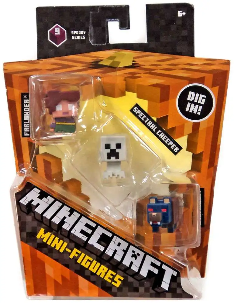 Best Pirce โจ Minecraft Spooky (Halloween) Series 9 Spectral Creeper, Wolfman & Farlander Mini Figure 3-Pack ๐คฉ
