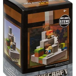 Flash Sale 😍 Minecraft Cave Biome Collection Mining Mountain Mini Figure Environment Playset #1 of 4 [Includes Steve with Pickaxe] 🌟