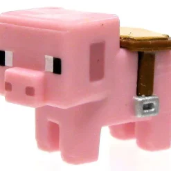 Deals 👏 Minecraft Stone Series 2 Saddled Pig 1-Inch Mini Figure [Loose] 🧨