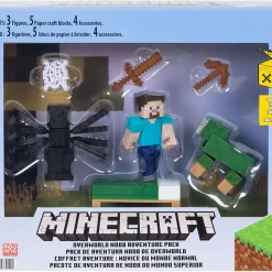 New ⭐ Minecraft Overworld Noob 3.25-Inch Adventure Pack ✨