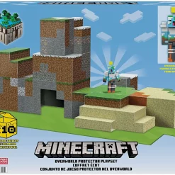 Outlet 🔔 Minecraft Overworld Protector 3.25-Inch Playset [Exclusive Overworld Figure] 👏