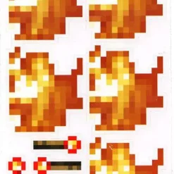 Wholesale 🛒 Minecraft Sticker Set Papercraft [Fire & Torch] [Single Piece] 🌟