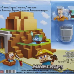 Cheapest 🛒 Minecraft Transforming Oasis 3.25-Inch Playset [Includes Steve & Drowned Mini Figures] 👏