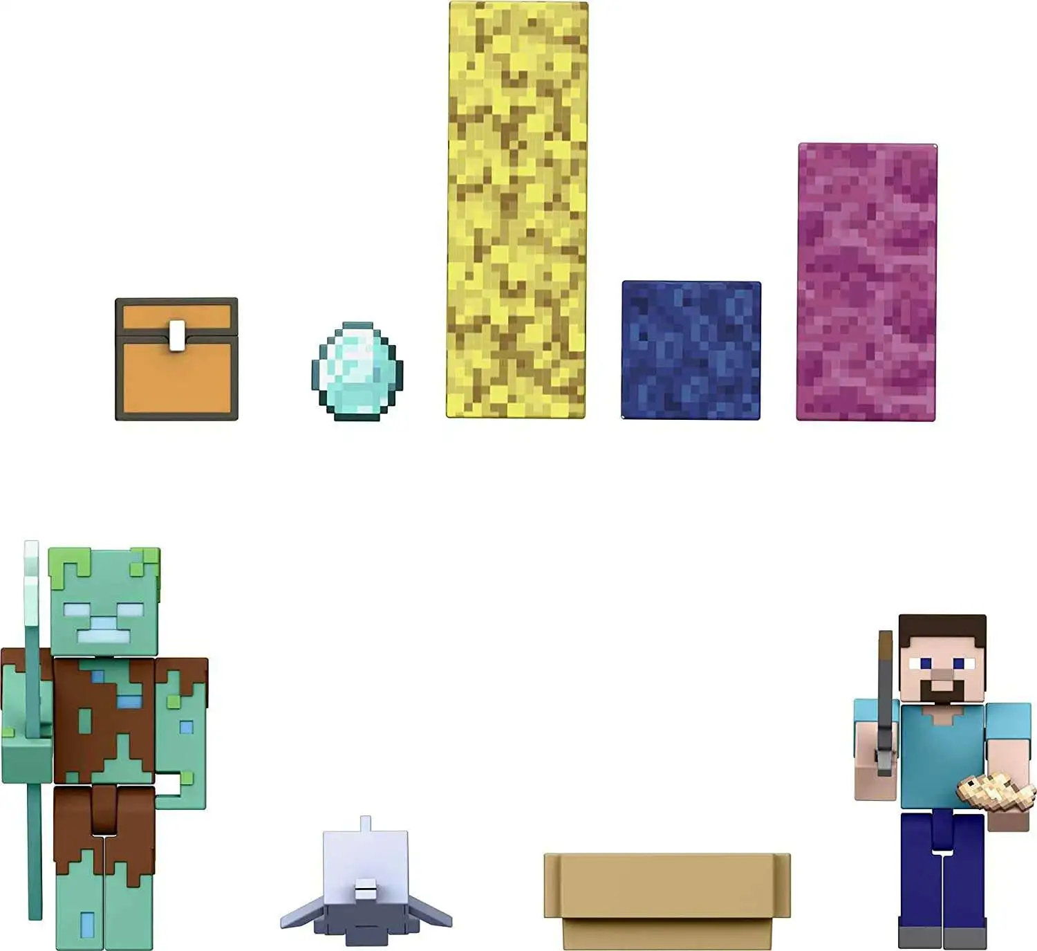 Budget ๐คฉ Minecraft Dolphin's Treasure Hunt 3.25-Inch Adventure Pack ๐ฅ - Image 2