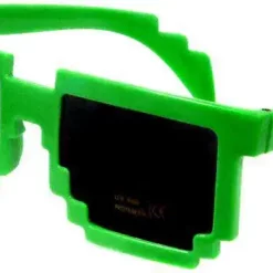 Hot Sale 👍 Minecraft Pixelated 👓 Sunglasses Accessory [Green] 😉