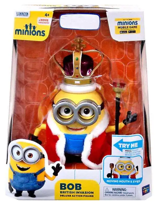 New ๐ฅ Despicable Me Minions Movie British Invasion Bob Exclusive Deluxe Action Figure โ๏ธ