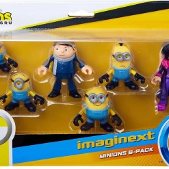 Outlet ⌛ Fisher Price Despicable Me Minions: Rise of Gru Imaginext Gru, Otto, Kevin, Stuart, Bob & Belle Bottom Figure 6-Pack 🎉