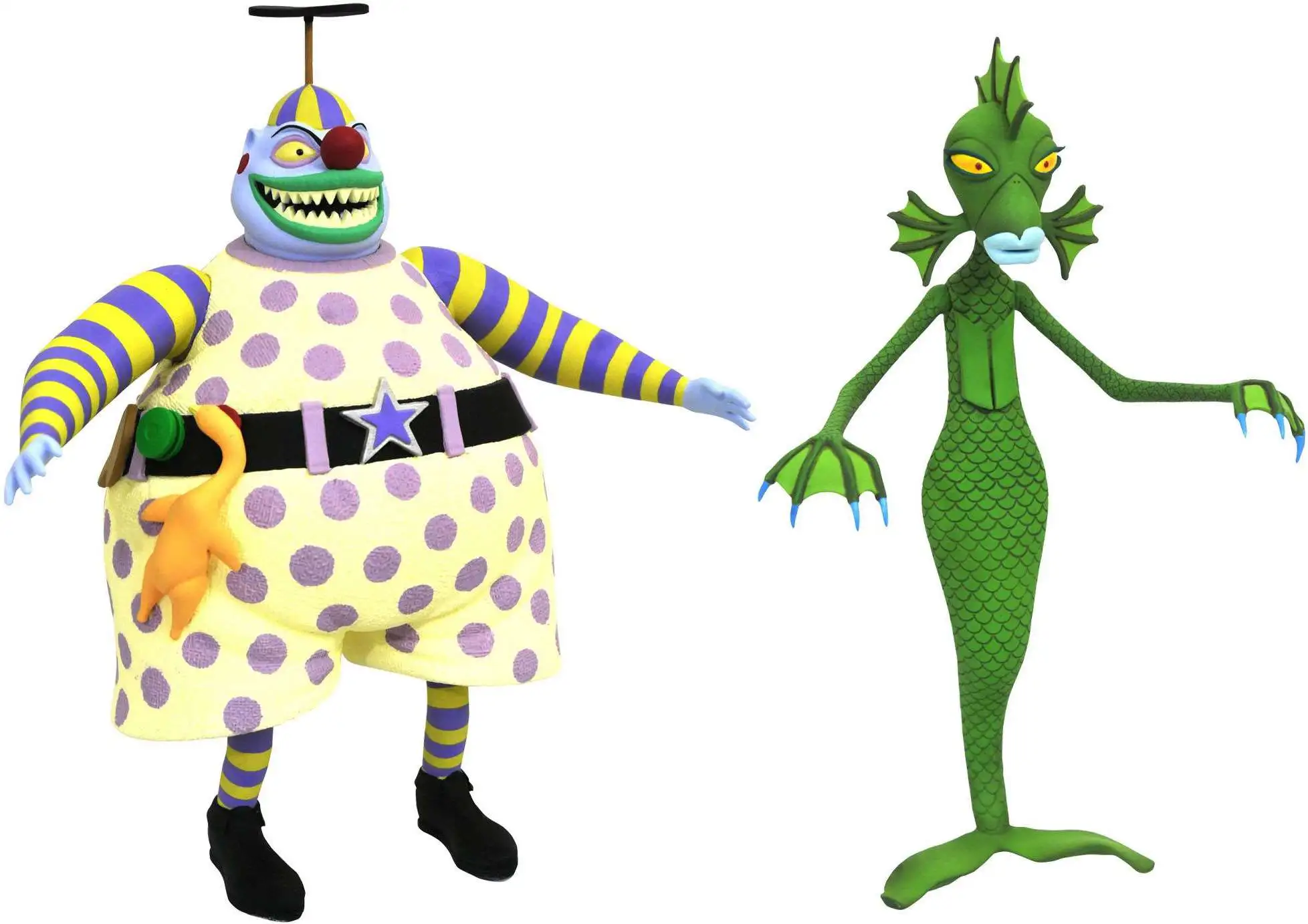 Brand new 💯 Nightmare Before 🎅 Christmas Series 6 Clown & Undersea Gal Action Figure 2-Pack 💯