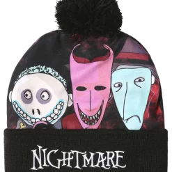 Cheapest ❤️ Nightmare Before 🎄 Christmas Oogies Boys Pom Beanie Hat ⭐