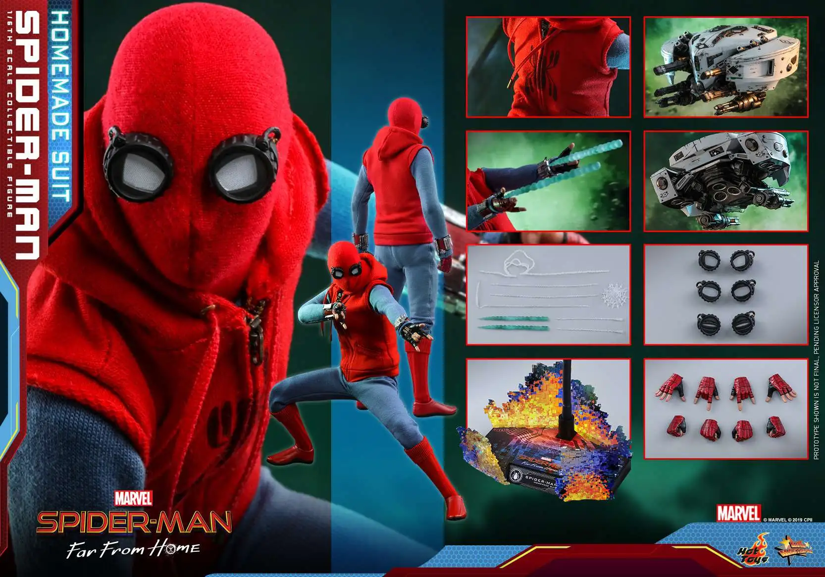 Cheap ๐ Marvel Spider-Man Homecoming Movie Masterpiece Spider-Man Homemade Suit & Drone Collectible Figure ๐ - Image 5