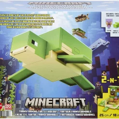 New 😍 Minecraft Transforming Turtle Hideout 3.25-Inch Playset [Includes Steve & Turtle Mini Figures] ⌛